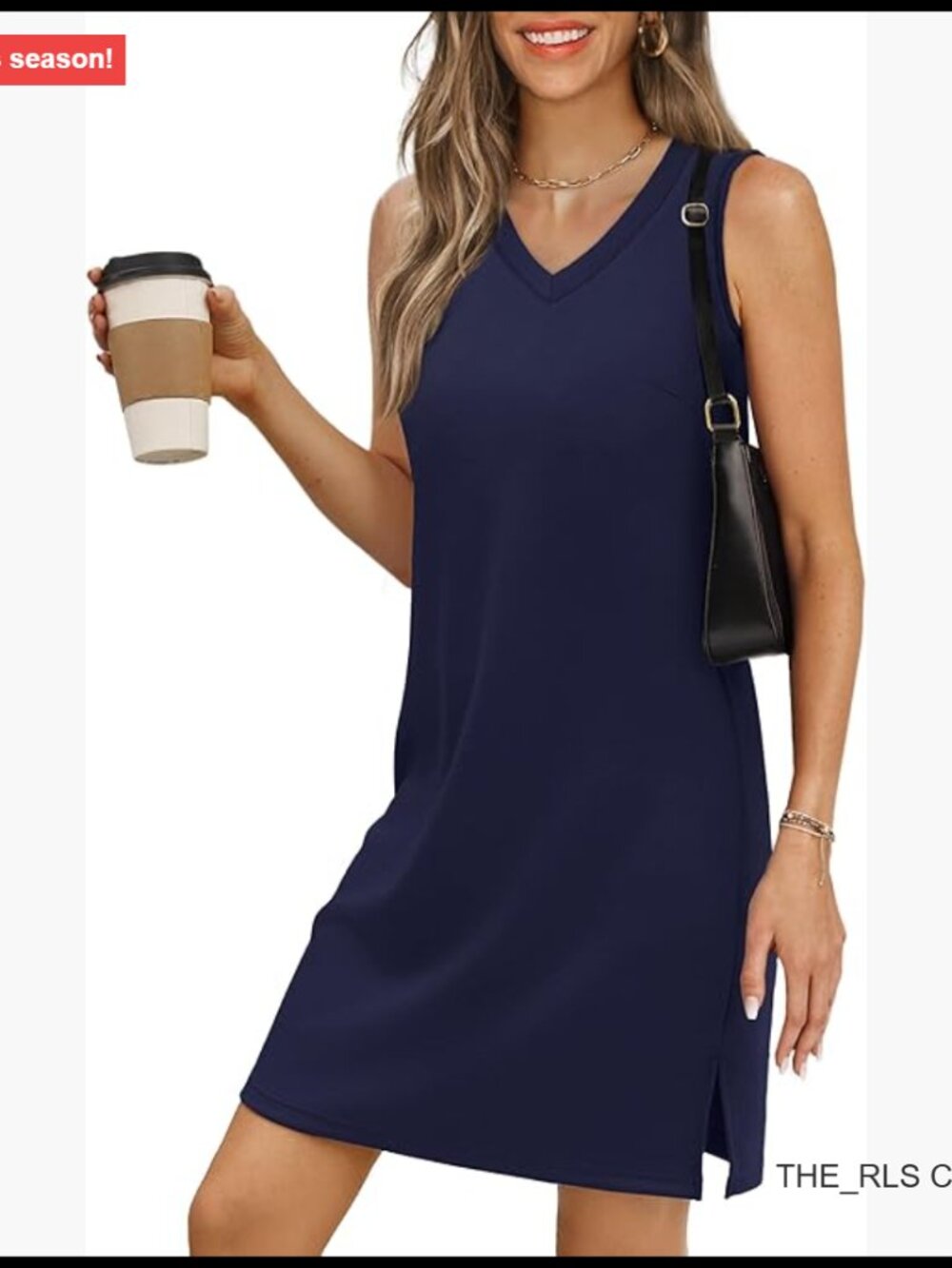 V-Neck Sleeveless Sundress With Split Casual Beach Dress